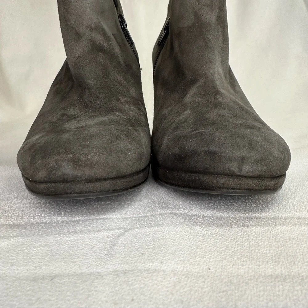 Paul Green Suede Ankle Bootie Charcoal Gray 8.5